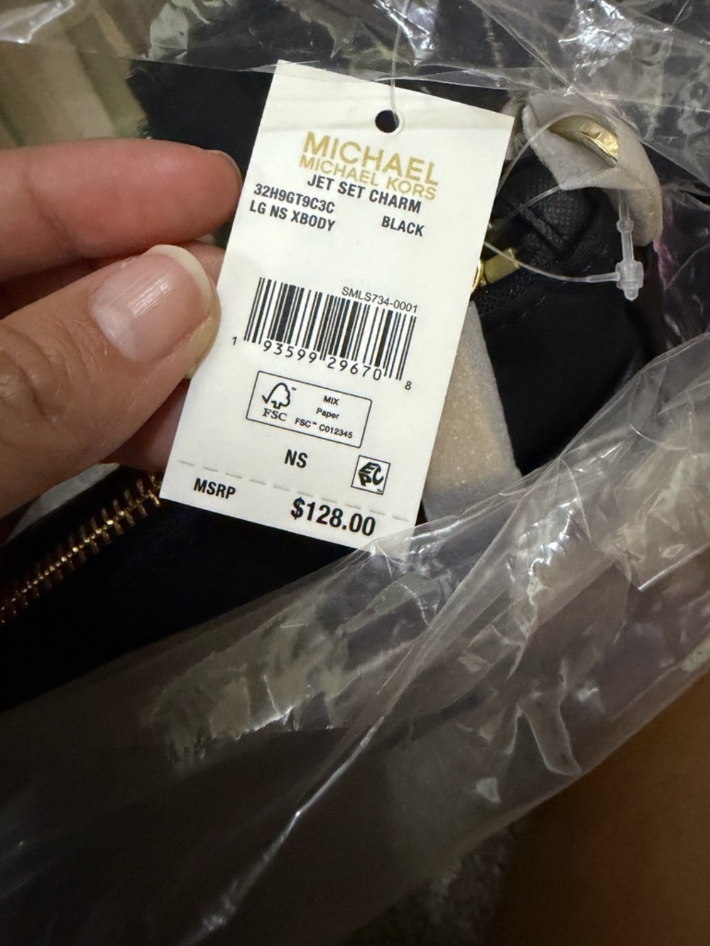 Michael Kors Black Nylon Crossbody with Gold Hardware NWT - Picture 4 of 8